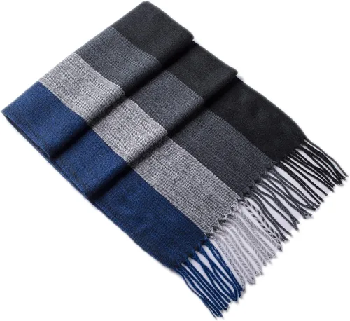 Miniatura 67 de Alpine Swiss Bufanda a cuadros para hombre, ultra suave, chal de invierno, cálido, ligero, para clima frío