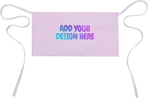 Miniatura 263 de AXKEUDO Delantal personalizado con bolsillos, delantales de cintura para camarera para cocinar en casa, restaurante, servir trabajo