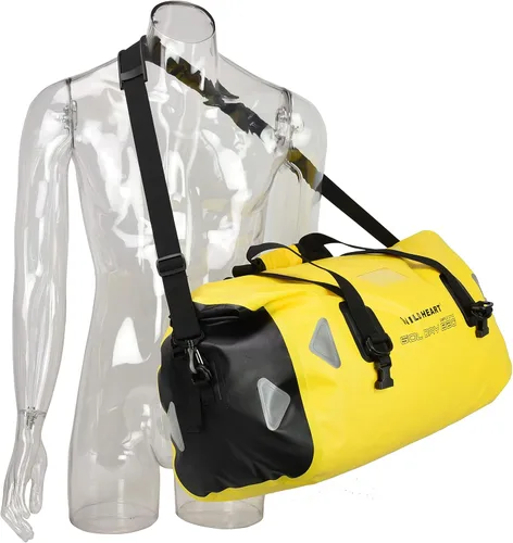 Miniatura 4 de WILD HEART Bolsa de lona impermeable para motocicleta, PVC500D, doble parte inferior, con correas de cuerda y bolsillo interior, 40L, 66L, 100L, 66L