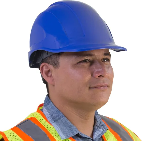 Miniatura 6 de JORESTECH Casco de Seguridad Duro Naranja de HDPE Estilo Gorra Casco con Suspensión de Trinquete Ajustable de 4 Puntos para Trabajo, Hogar y Azul