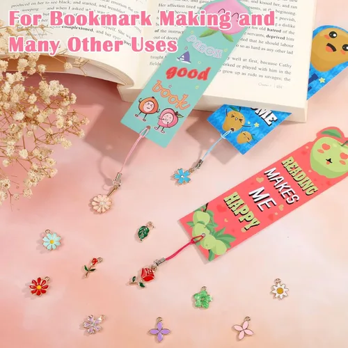 Miniatura 7 de 150 Dijes de Flores para Fabricación de Joyas (75 Pares), Surtido de Dijes Metálicos Mixtos al Por Mayor a Granel para Collar, Pulsera y Aretes DIY