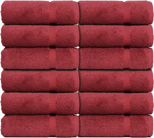 Miniatura 51 de Luxury Hotel & Spa Collection - Toalla ecológica de 100% algodón turco de 27 x 54 pulgadas (27 x 54 onzas), de secado rápido, para baño, borde