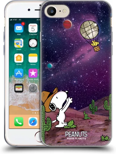 Miniatura 126 de Head Case Designs Funda de gel con licencia oficial de Peanuts Nebula Cactus Needles Snoopy Space Cowboy [protección de grado militar] compatible
