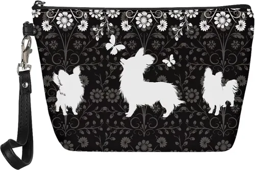 Miniatura 8 de Howilath Novedad Impreso Elegante Bolso Cosmético De Las Mujeres, Perros Animales Perezoso Diseño Floral Niña Trapezoide Cosméticos Bolsa De