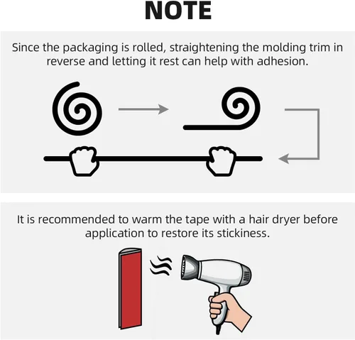 Miniatura 8 de Moldura de pared para despegar y pegar de 26.2 pies, moldura flexible en forma de D, color dorado mate para salpicaduras, espejos, paredes, ventanas