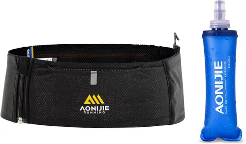 ICE FLAME Cinturón para correr, fitness y correr para mujeres y hombres, paquete de banda de cintura para llaves de teléfono, cinturón de