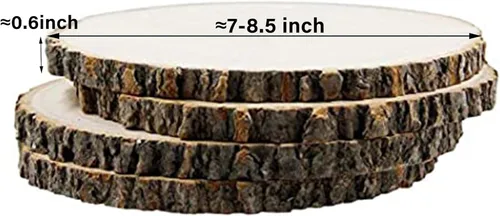 Miniatura 2 de Rebanadas de madera sin terminar, rebanadas de madera grandes para manualidades, centros de mesa de madera, losas de madera