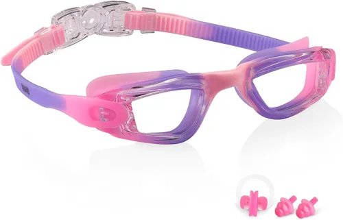 Miniatura 11 de Aegend Gafas de natación – Gafas de natación para niños de 3 a 14 años, niñas y jóvenes, sin fugas, visión clara Rosa brillante