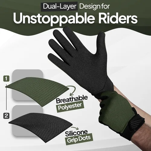 Miniatura 3 de Kids Cycling Gloves - Full Finger Bike Gloves for Boys & Girls, Non-Slip Motorbike Gloves for BMX, MTB, Scooter & Outdoor Sports