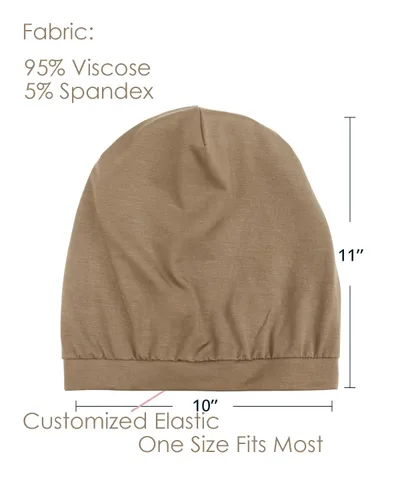 Miniatura 96 de Alnorm - Gorro con forro de satén y suave banda elástica para hombres y mujeres, talla única Se ajusta a la mayoría