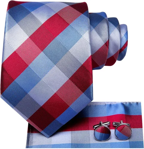 Miniatura 136 de Dubulle Corbata tejida de cachemira para hombre y gemelos de pañuelo para hombre, conjunto de gemelos para boda formal y negocios