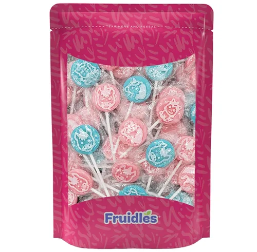 Miniatura 7 de Fruidles Caramelos de chupones de tatuajes de unicornio, ideales para rellenos de bolsas de fiesta, envueltos individualmente (media libra)