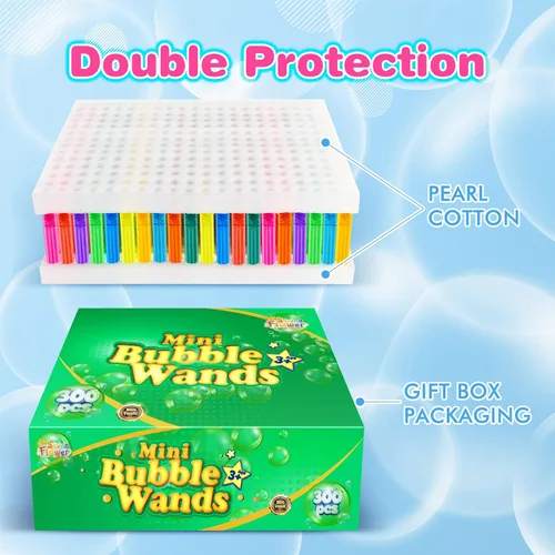 Miniatura 8 de 300 piezas de varitas para burbujas mini, surtido de juguetes para regalos de fiesta de burbujas para niños, juguetes temáticos para cumpleaños