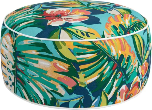 Miniatura 8 de FUNHOME Taburete inflable otomano con asa, reposapiés para todo tipo de clima, asiento de 20 pulgadas de diámetro x 9 pulgadas de alto, taburete