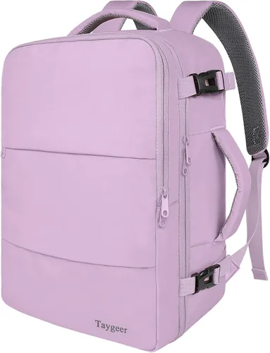 Miniatura 23 de Taygeer - Mochila de viaje para mujeres, mochila de cabina con puerto de carga USB y bolsa para zapatos, mochila TSA para laptop de 15.6 pulgadas