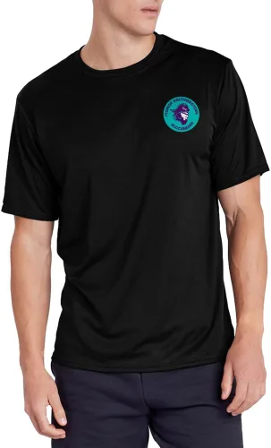 Miniatura 255 de Camiseta deportiva oficial de la NCAA Collegiate para hombre, colección negra con logotipo en el pecho izquierdo