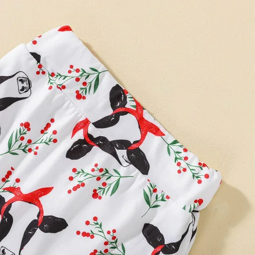 Miniatura 8 de Conjunto de 3 piezas de ropa occidental con estampado de vaca de manga corta para bebé y niña, conjunto de 0 a 24 meses