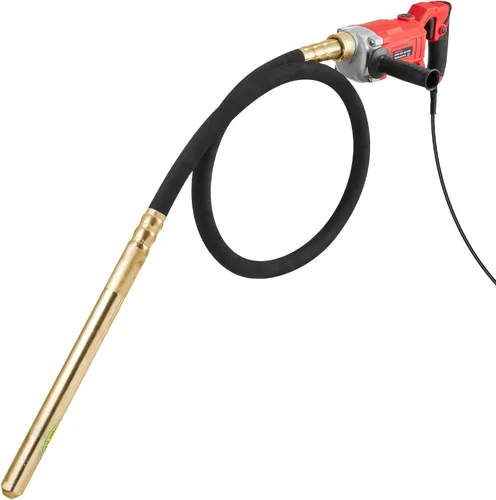 VEVOR Vibrador de concreto manual, vibrador eléctrico de 800W 13000 VPM, herramienta eléctrica de vibración de concreto con vara de 6.6 pies / 2m,