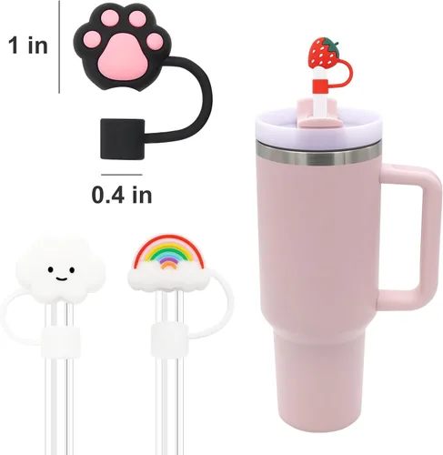 Miniatura 2 de Stanley Cup - Cubierta de popote para copa Stanley, 4 unidades, compatible con vasos Stanley de 30 y 40 onzas, accesorios de tazas Stanley