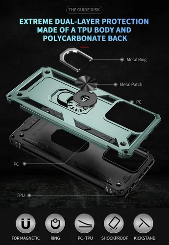 Miniatura 3 de Funda para Xiaomi redmi Note 12 Pro Plus 5G con protector de pantalla, soporte delgado protección militar a prueba de golpes Armor Defender Funda