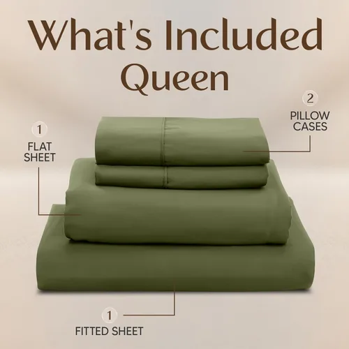 Miniatura 329 de Utopia Bedding Juego de sábanas Queen – Sábanas de 4 piezas para cama tamaño Queen, microfibra suave y transpirable, incluye 1 sábana bajera, 1 Gris