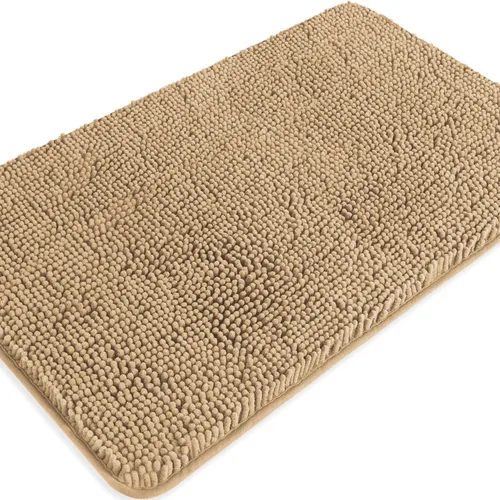 Miniatura 591 de Alfombra de baño pequeña de 12 x 18 pulgadas, lavable y absorbente, antideslizante, alfombra de baño de felpilla gruesa y suave para baño, ducha