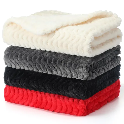 Miniatura 17 de Frienda Manta mullida para bebé, 4 piezas, manta mullida para niños y niñas, suave y cálida para bebés, recién nacidos, suministros de cama