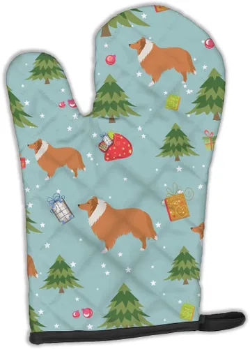 Miniatura 31 de Caroline's Treasures BB4872OVMT - Guante de horno de Navidad Affenpinscher resistente al calor, grueso para sartenes calientes y horno, manopla