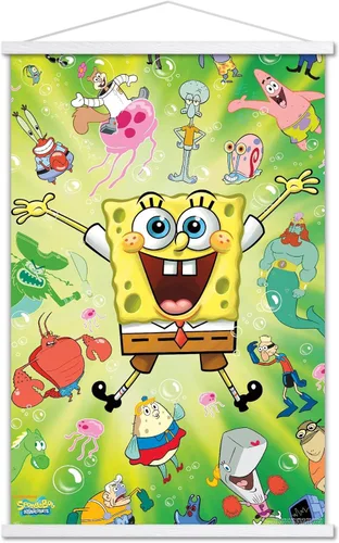 Miniatura 7 de Trends International Nickelodeon Bob Esponja - Póster de pared de explosión, 14.725 x 22.375 pulgadas, versión enmarcada de madera de granero