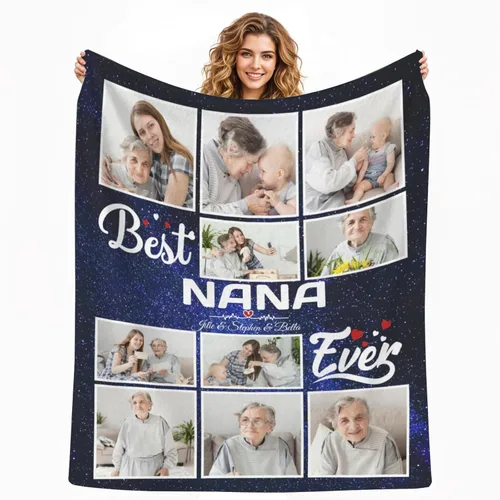 Miniatura 17 de HUGLAZY Mantas personalizadas con fotos, manta personalizada para la familia, sube tu foto de Halloween, manta personalizada para adultos