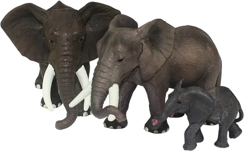 Miniatura 6 de FUNSHOWCASE Figura de juguete de búfalo de animales de la selva africana, figura de plástico realista, altura de 2.6 pulgadas