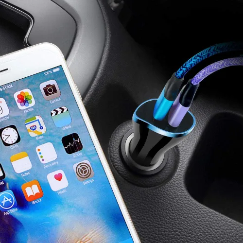 Miniatura 5 de Paquete de 2 cables micro USB para Android de carga rápida, compatibles con Samsung Galaxy S7 S6 Edge/Active, J8 J7 J3 V, Moto E5 G5 G6 Play