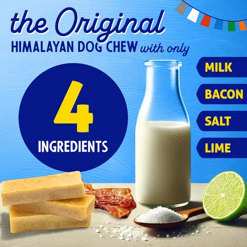 Miniatura 3 de Himalayan Dog Chew - Masticables de queso de yak para perros - 100% naturales, sin gluten, lactosa o cereales, ricos en proteínas, con trocitos