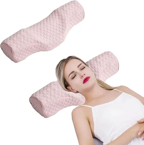 Miniatura 7 de Almohada cervical para dormir, almohada cervical de espuma viscoelástica para aliviar el dolor de cuello rígido, almohada de apoyo cervical para Azul
