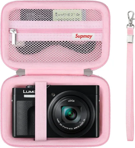 Miniatura 10 de Funda para cámara Panasonic LUMIX ZS99/ZS300/TZ99/LX10/ZS200D/ZS200/ZS80D/ZS80/ZS100/ZS70/ZS60 - Funda protectora con bolsillo de malla para Negro