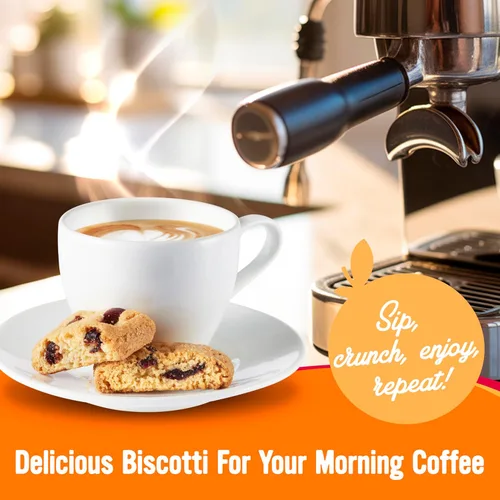 Miniatura 7 de Cooper Street Galletas italianas Biscotti, sabor a naranja y arándano, 1.25 onzas, paquete de 24, sin maní ni lácteos, sabor dulce satisfactorio sin