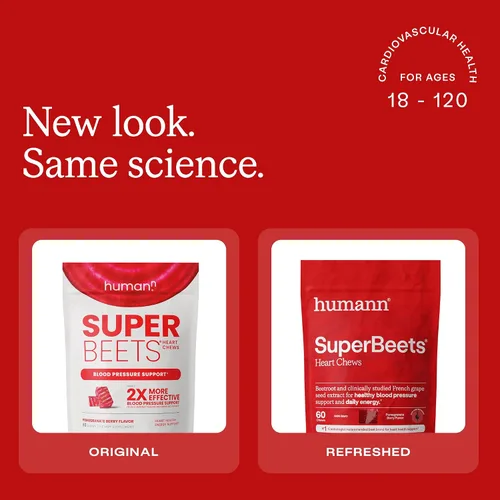 Miniatura 3 de Humann SuperBeets - Gomitas masticables de corazón y cereza ácida