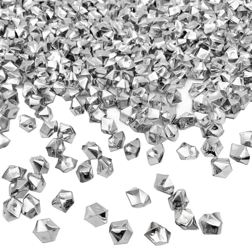 Cubos de hielo triturados falsos, para rellenar jarrones, 11 * 14 mm, 650 piezas, cubos de hielo falsos reutilizables, cubos de cristal acrílico