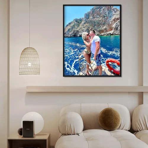 Miniatura 7 de Chexin Impresiones en lienzo personalizadas con tus fotos, marco, carteles, arte de pared para estética, sala de estar, boda, bebé, mascota, imagen