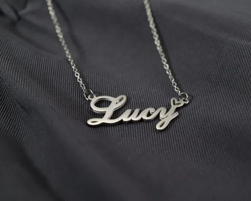 Miniatura 7 de Collares con nombre personalizado chapado en oro de 18 quilates con dije de corazón para mujeres y niñas