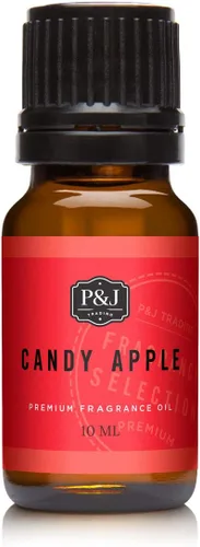 P&J - Aceite de fragancia Candy Apple de 0.3 fl oz, aromas para velas, fabricación de jabón, aceite difusor, aromas frescos