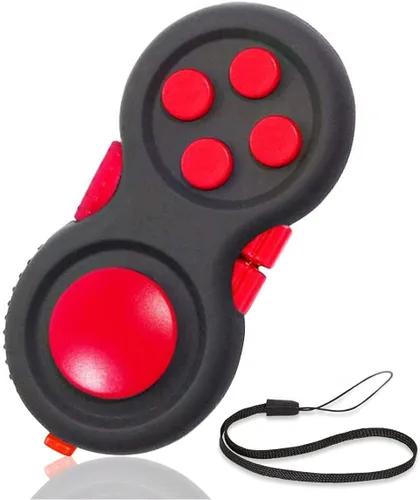 Miniatura 8 de Mini Fidget botón controlador pad juguetes para niños adultos con ansiedad y autismo (negro y verde)