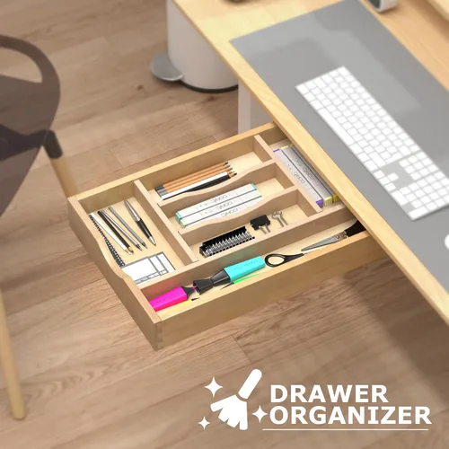Miniatura 7 de WelFurGeer Organizador de cubiertos de madera premium para cajones de cocina, bandeja de utensilios para cajón de cocina, organizador de cajones