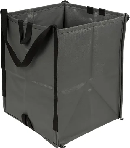 DURASACK Bolsas resistentes para el hogar y el patio, reutilizables, de 48 galones, bolsas de césped y hojas con asas reforzadas, color gris,