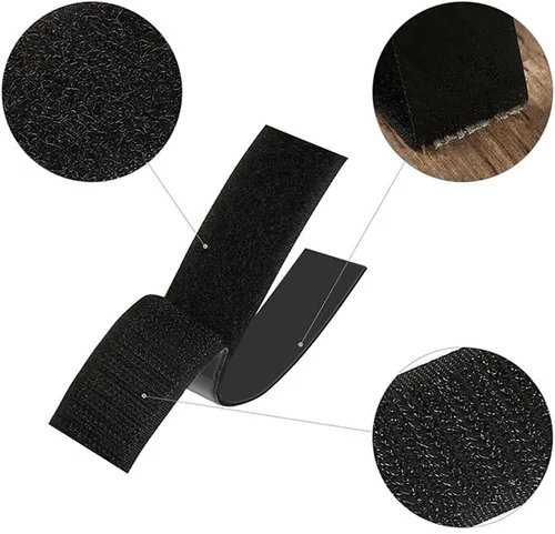 Miniatura 4 de 20 almohadillas adhesivas para sofá, 3.937 x 1.181 in, rectangular, color negro, con tiras adhesivas de gancho para sofá, silla, asiento doble