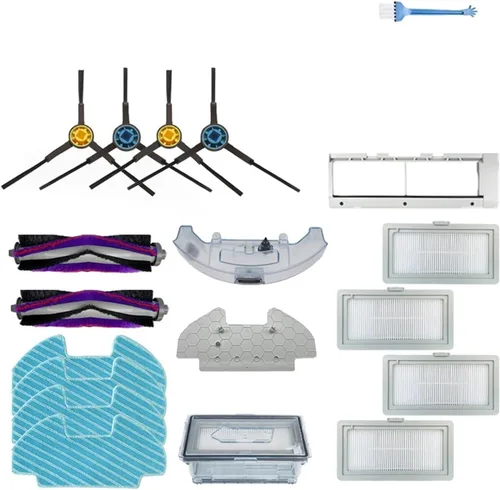 Miniatura 20 de Recambios Caja de polvo para tanque de agua, cepillo de rodillo, compatible con Midea I5C I5 VCR07 VCR08 Robot Aspirador Accesorios, Compatible