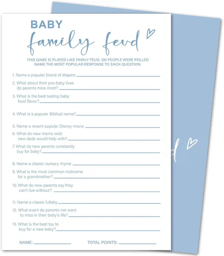 Miniatura 12 de Juegos de baby shower para niño o niña, consejos de baby shower y tarjetas de deseos para padres futuros, juegos de revelación de género, 30