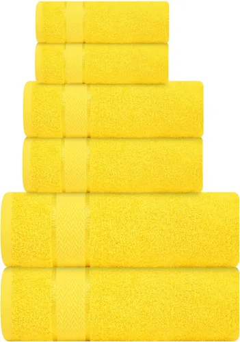Miniatura 20 de Juego de toallas de baño - 100% algodón - 2 toallas de baño, 2 toallas de mano y 2 paños - Grandes, secado rápido, absorbentes, suaves, lujosas