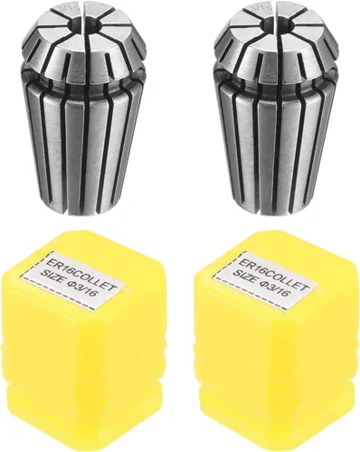 uxcell ER16 Spring Collet, 3/16" Chuck para máquina de grabado CNC Torno Fresado 2pcs