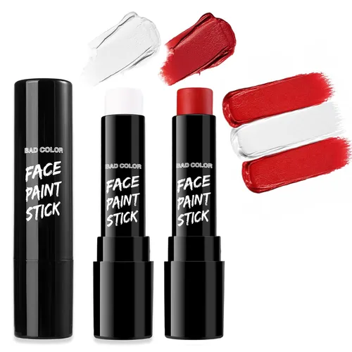 Miniatura 37 de BADCOLOR Barra de pintura naranja para la cara y el cuerpo, crema mezclable para ojos negros de cuerpo completo, maquillaje para Halloween, SFX